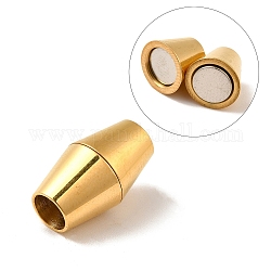 304 Edelstahl-Magnet Schließen, Ionenbeschichtung (ip), Doppelkegel, golden, 16x9.5 mm, Bohrung: 5 mm