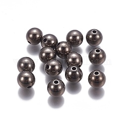 CCB пластиковые шарики, круглые, металлический черный, 11.5x11.5 мм, отверстие : 2.5 мм