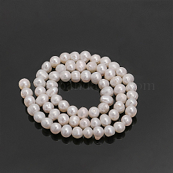 Chgcraft 70 Stück 6 mm natürliche Süßwasser-Zuchtperle Perlenstränge für Armband Halskette DIY Handwerk Schmuckherstellung Kleidung Dekorationen