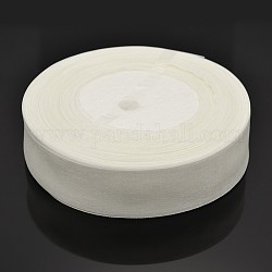 Sheer Organza Ribbon, Wide Ribbon for Wedding Decorative, White, 1 inch(25mm), 50yards/roll(45.72m/roll)