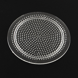 Flat Round Pegboards for 3x2.5mm Mini Fuse Beads, Clear, 85x2.5mm