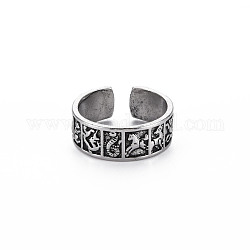 Мужские кольца из сплава на запястье, открытые кольца, без кадмия и без свинца, античное серебро, размер США 8 3/4 (18.7 мм)