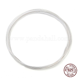 925 Sterling Silver Full Hard Wires, Round, Silver, 18 Gauge, 1mm