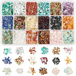 Perles de copeaux de pierres précieuses, pas de trous / non percés, pour la fabrication de bijoux, 2~8x2~4mm, environ 8500 pcs / ensemble
