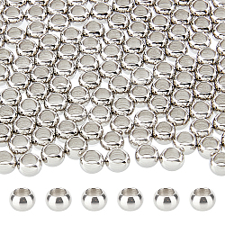 DICOSMETIC 200Pcs 304 Stainless Steel Rondelle Spacer Beads, Stainless Steel Color, 5x3mm, Hole: 3mm
