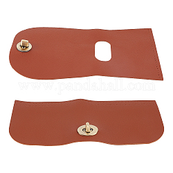 2 pièces 2 style moraillon de torsion d'alliage, avec PU cuir, accessoires de remplacement de sac, Sienna, 23.2x10.1x0.18 cm, 1pc / style