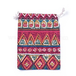 Sacchetti di imballaggio tela, borse coulisse, rosso, 17.3~18.2x13~13.4cm