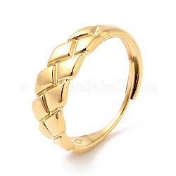Ионное покрытие (ip) 304 регулируемое кольцо в виде ромба из нержавеющей стали для женщин, золотые, размер США 9 (18.9 мм)