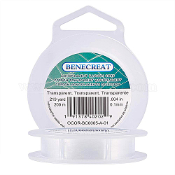 BENECREAT 200m 0.1mm Clear Fishing Nylon Beading Thread Wire for Hanging Ornaments, Bracelet and Jewelry Making