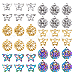 Dicosmetic amuletos del nudo de la trinidad amuletos irlandeses de buena suerte amuletos del nudo del trébol amuletos del nudo celta del triángulo triquetra de acero inoxidable colgantes para la fabricación de joyas