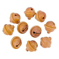 Chgcraft 10 pièces pendentif boîte à cloche en bois déconnectable couleur pérou breloques de gland en bois pour bricolage porte-clés collier artisanat fabrication de bijoux décorations de pendentif de voiture