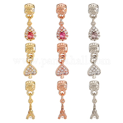 OLYCRAFT Micro Pave Cubic Zirconia Charms