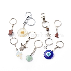 Porte-clés pendentif à la mode, varier dans les matériaux et les couleurs, platine, 4.2~9.8 cm