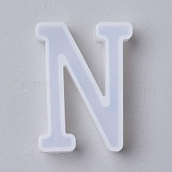シリコンモールド  レジン型  UVレジン用  エポキシ樹脂ジュエリー作り  ホワイト  文字.n  4.1x3x1.1cm