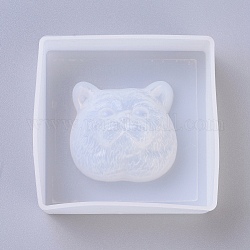 シリコンモールド  レジン型  UVレジン用  エポキシ樹脂ジュエリー作り  猫  ホワイト  72x71x30mm