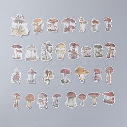 Sealing Stickers, Label Paster Picture Stickers, for Scrapbooking, Kid DIY Arts Crafts, Album, Mushroom Pattern, 8.1x7.5cm, 60pcs/set