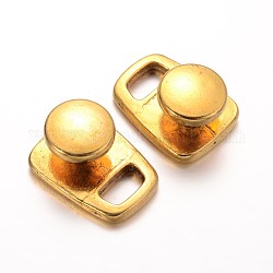 Tibetan Style Pendants, Lead Free and Cadmium Free, Antique Golden, Size: about 23mm long, 17mm wide, 11mm thick, hole: 8x5mm