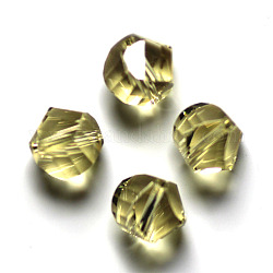 Имитация австрийских кристаллов, класс AAA, граненые, многоугольник, Темный хаки, 8 мм, отверстие : 0.9~1 мм