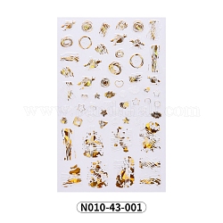 Pegatinas de uñas, autoadhesivo, para decoraciones con puntas de uñas, Patrones mixtos, blanco, 122x76mm