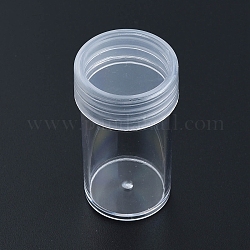 Kunststoff-Kügelchen Lagerbehälter, Kolumne, Transparent, 2.7x4.8 cm