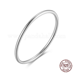 925 тонкие серебряные кольца с родиевым покрытием, штабелируемое простое кольцо для женщин, со штампом s925, ко дню матери, Реальная платина, 1 мм, размер США 8 (18.1 мм)