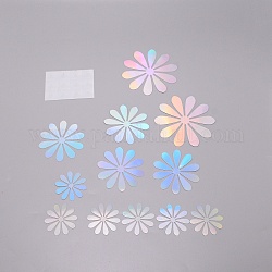 Adesivi murali fiore in pvc, con adesivi in colla, per la decorazione domestica, colorato, 6~12x0.2 mm e 101x72 mm