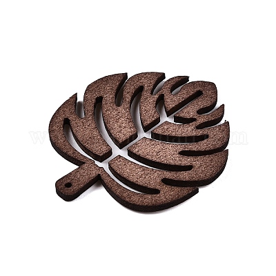 Pendentifs en bois de peuplier naturel&nbsp;WOOD-N016-28B-1