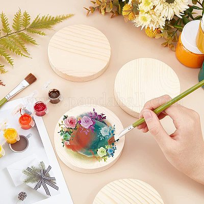 Wholesale OLYCRAFT 3Pcs Round Wooden Plaque Unfinished Pine Wood Circle  Plaque Thick Wood Base Blank Wooden Discs for Crafts Engraving Carving  Painting - 3 Styles 