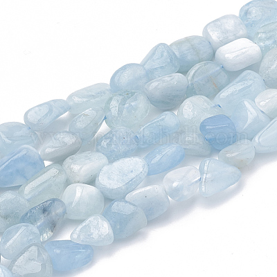 Natürliche Aquamarin Perlen Stränge&nbsp;G-S340-15-1