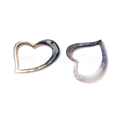 Labbro nero naturale pendenti shell&nbsp;SHEL-P015-06-1
