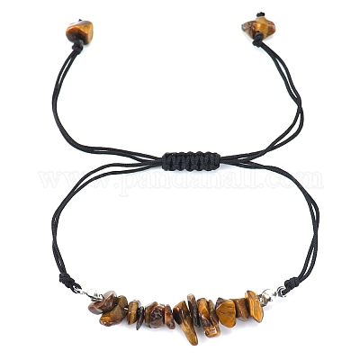 Braccialetti intrecciati occhio perline tigre naturale&nbsp;PW-WG14195-10-1