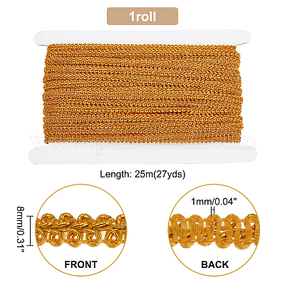 Ruban Dentelé Doré NBEADS - 25 Mètres Pour Couture, Décoration Maison & Projets Créatifs