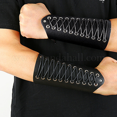 Wholesale GORGECRAFT 2PCS Leather Arm Guards Medieval Leather