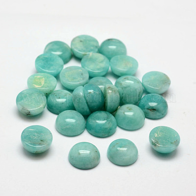 Gewölbte/halbrunde natürliche Amazonit-Cabochons&nbsp;G-O146-02D-1