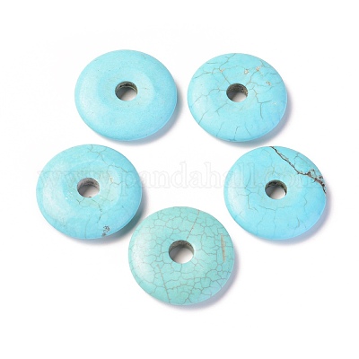 Pendentifs howlite naturelles&nbsp;TURQ-L031-017A-1