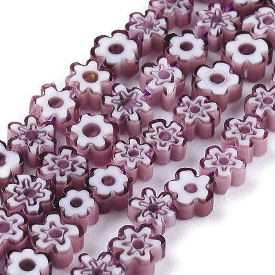 Handgemachte Millefiori-Glasperlen Stränge&nbsp;LAMP-J035-6mm-10-1