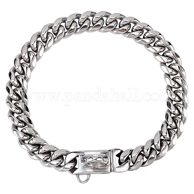 Silver Cuban Link Dog Chain Collar