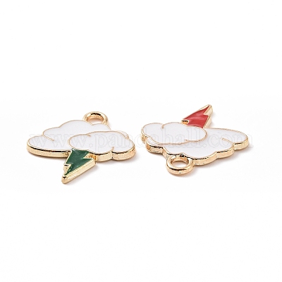 Pendentifs d'émail en alliage&nbsp;ENAM-G213-20LG-1