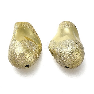 Perles en plastique ccb avec placage UV&nbsp;CCB-D008-11G-1