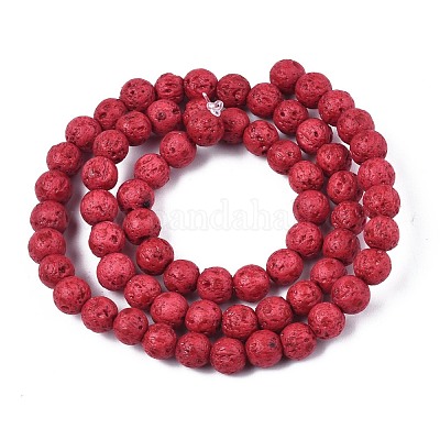 Wholesale Synthetic Lava Rock Beads Strands 