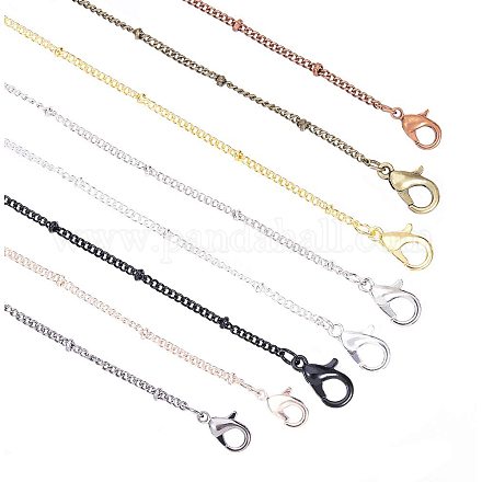 Messingbeschichtete Eisen Bordsteinkette Halskette Herstellung MAK-PH0004-12-1