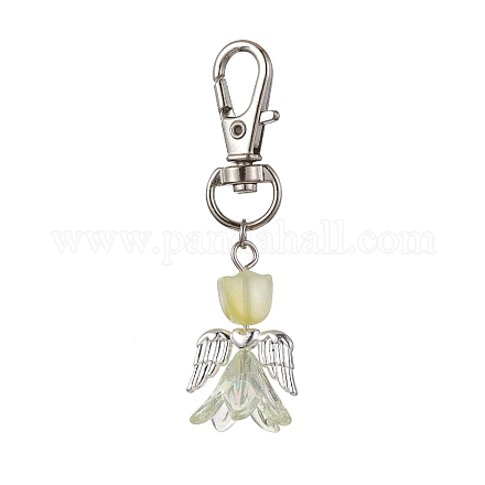 Angel Glass Pendant Decorations HJEW-JM01627-02-1