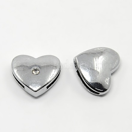 Alloy Heart Slide Charms ZP2-3-NLF-1