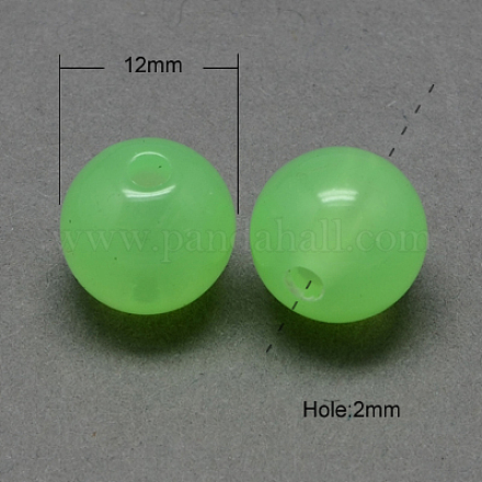 Imitation Jade Acrylic Beads SACR-S188-12mm-07-1