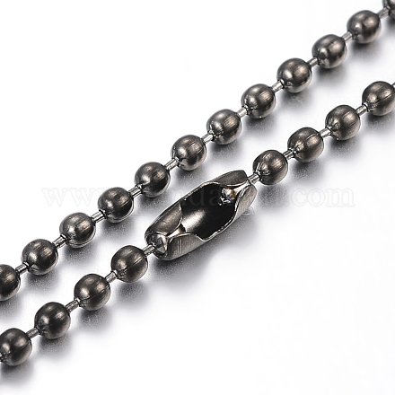 Fabricación de collares de cadena de bola de 304 acero inoxidable MAK-I008-01B-A01-1