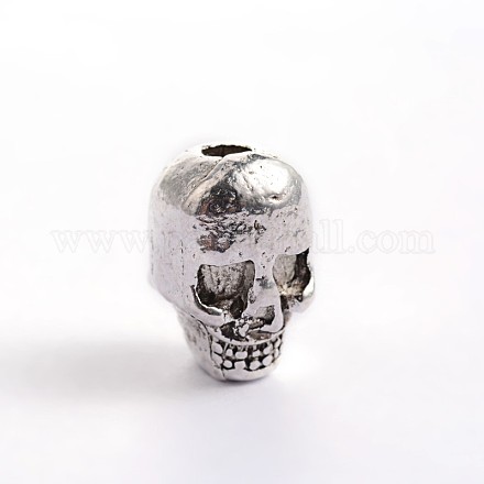 Tibetan Style Alloy Skull Beads PALLOY-YC60203-AS-R-1