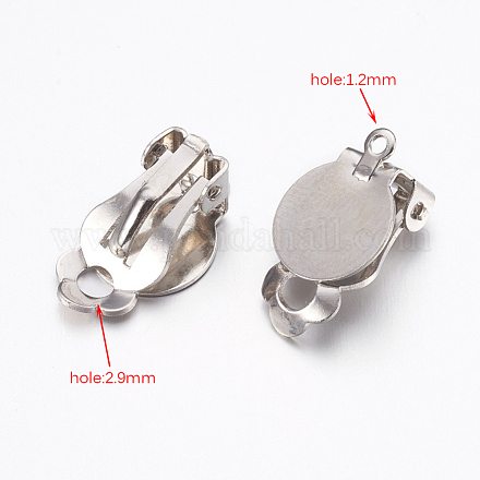 Impostazioni di orecchini a clip in ottone X-KK-K225-06-P-1