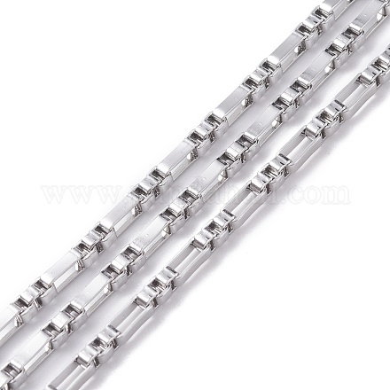 304 Stainless Steel Box Chains STAS-M295-08P-B-1