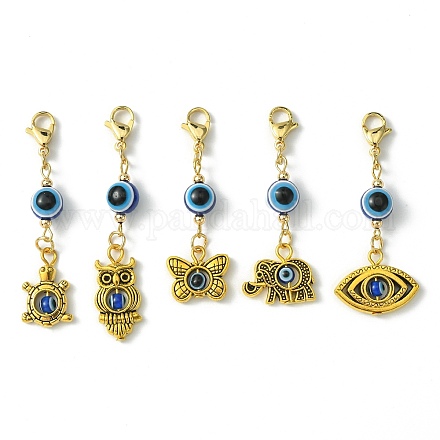 Décorations pendantes en alliage de style tibétain HJEW-JM01219-1