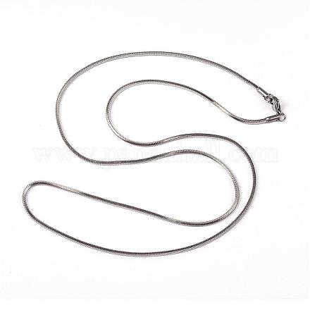 304 Edelstahl quadratische Schlangenketten Halsketten NJEW-K049-06P-1